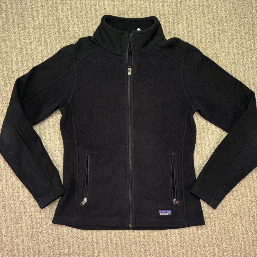 Patagonia Womens Synchilla Full Zip Fleece Jacket Black Size S Essential Layer